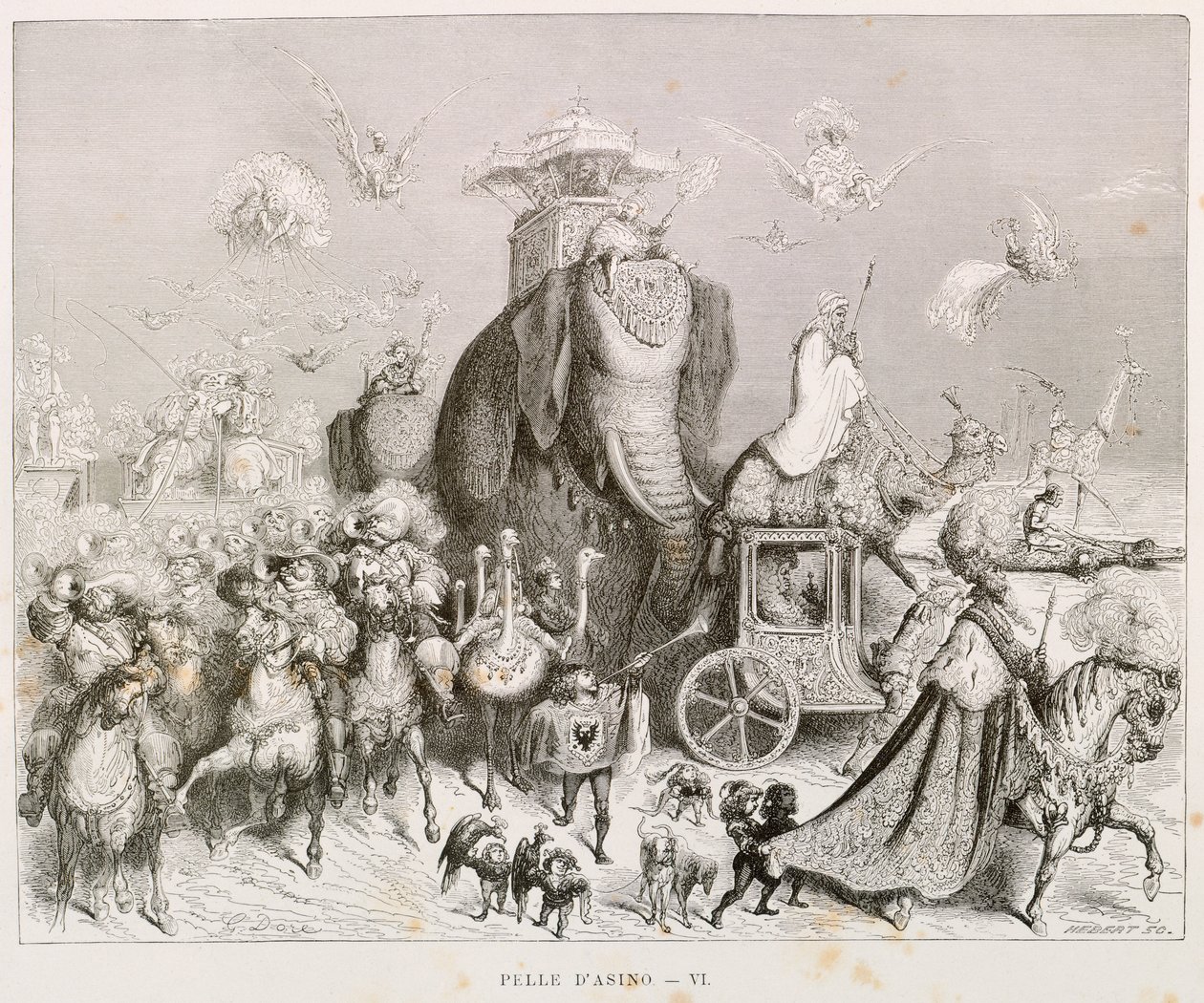 جلد حمار ، رسم توضيحي لـ Complete Fairy Tales بقلم تشارلز بيرولت (1628-1703) ، بقلم غوستاف دوري (1832-1883) بواسطة غوستاف دور