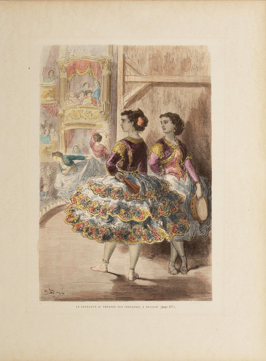 ال فاندانغو في تياترو دي سان فرناندو في إشبيلية ، ج. 1874. بواسطة غوستاف دور