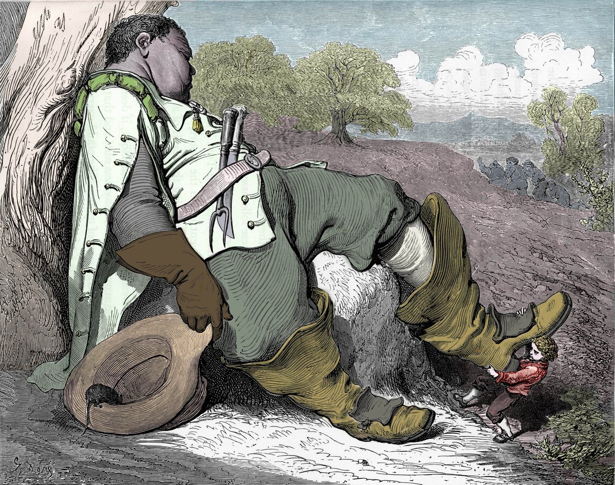 رسم توضيحي لـ "Le petit poucet" ، كتبه تشارلز بيرولت عام 1697 (1628-1703) بواسطة غوستاف دور