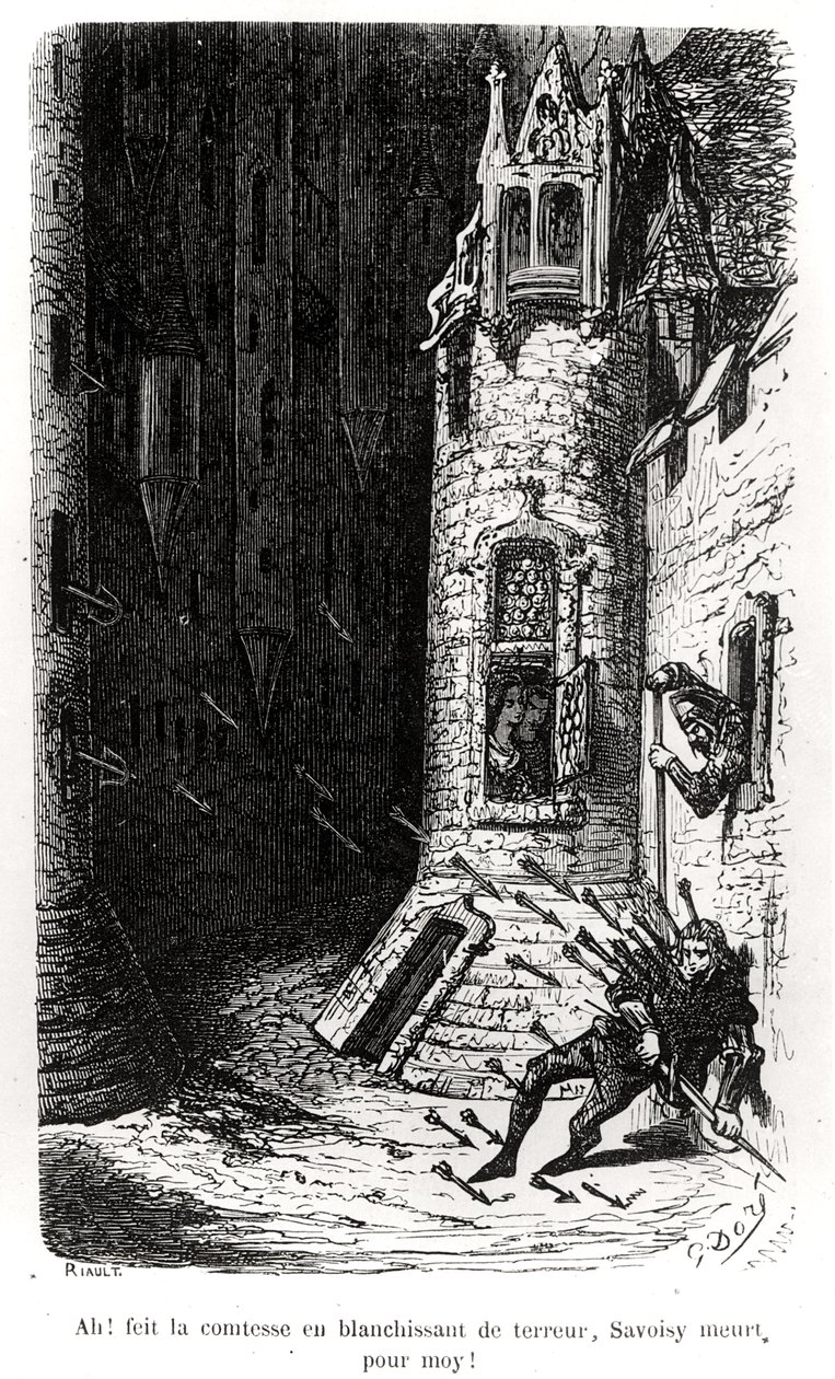 رسم توضيحي من "Les Contes Drolatiques" ، بقلم هونور دي بلزاك (1799-1850) منقوش بواسطة ريولت ، 1855 بواسطة غوستاف دور