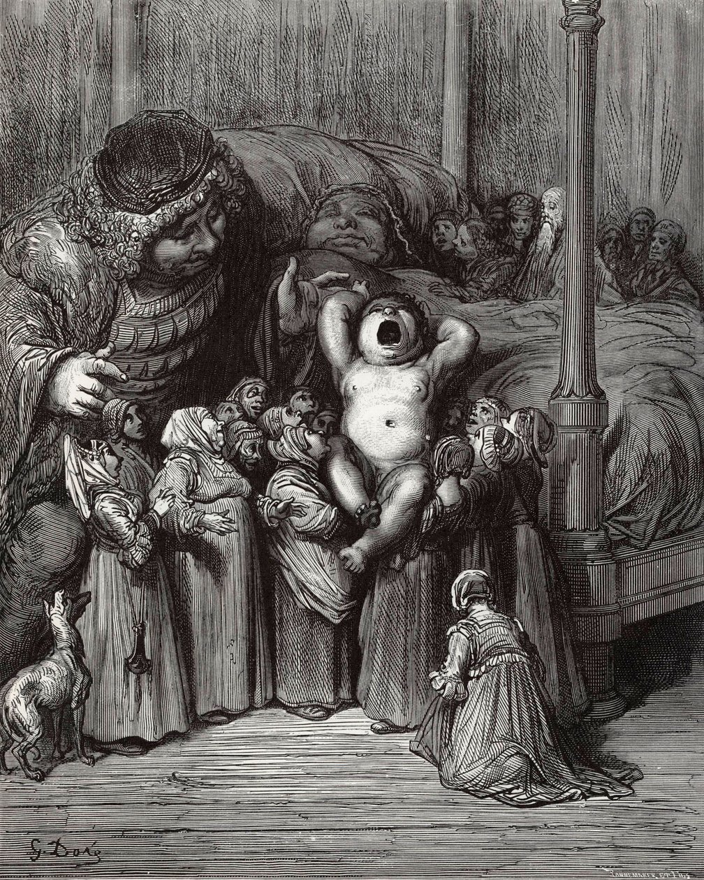 رسم توضيحي لكتاب Gargantua and Pantagruel بواسطة Rabelais ، 1854. بواسطة غوستاف دور