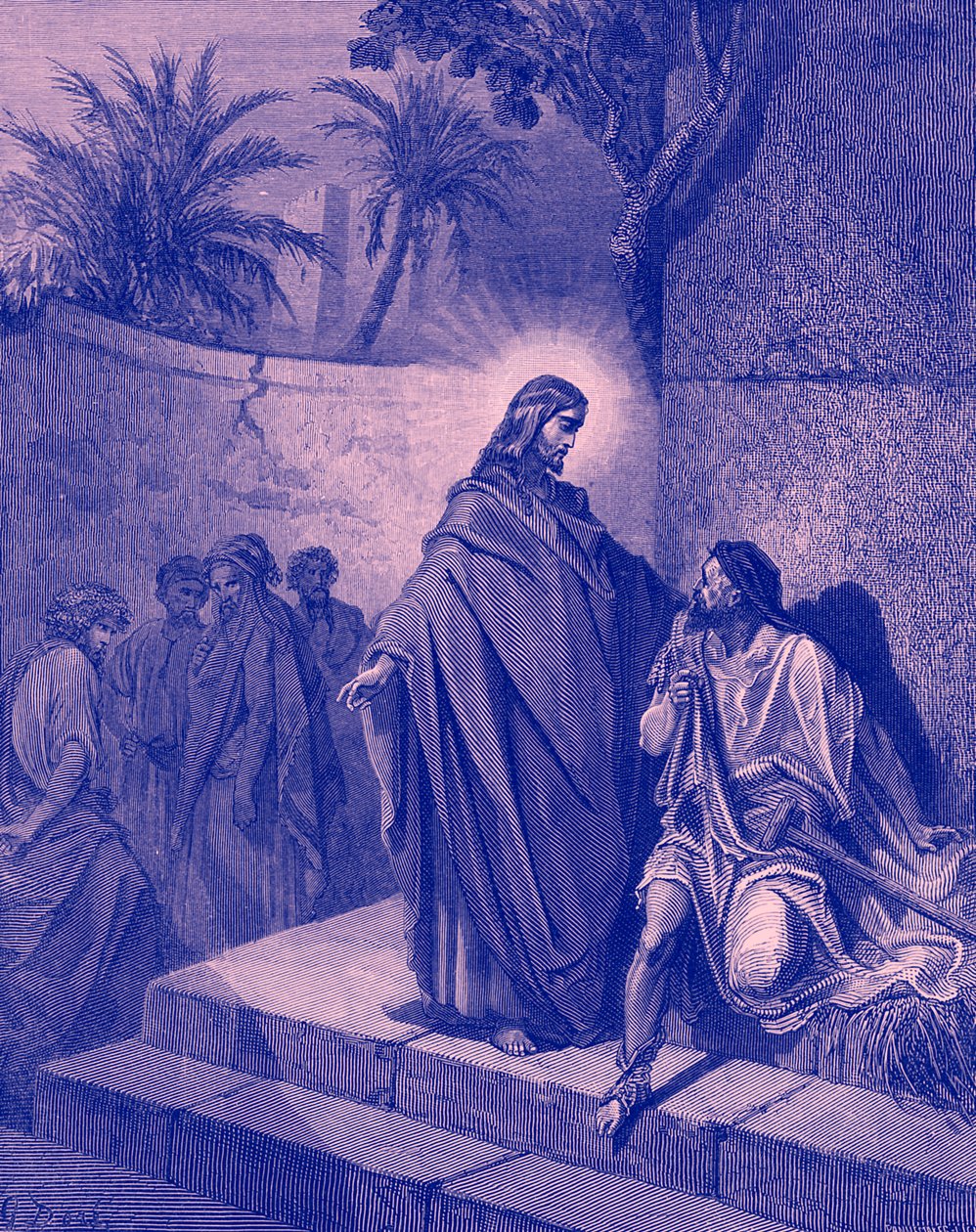 يسوع يشفي رجلا مريضا من الشلل - الكتاب المقدس بواسطة غوستاف دور