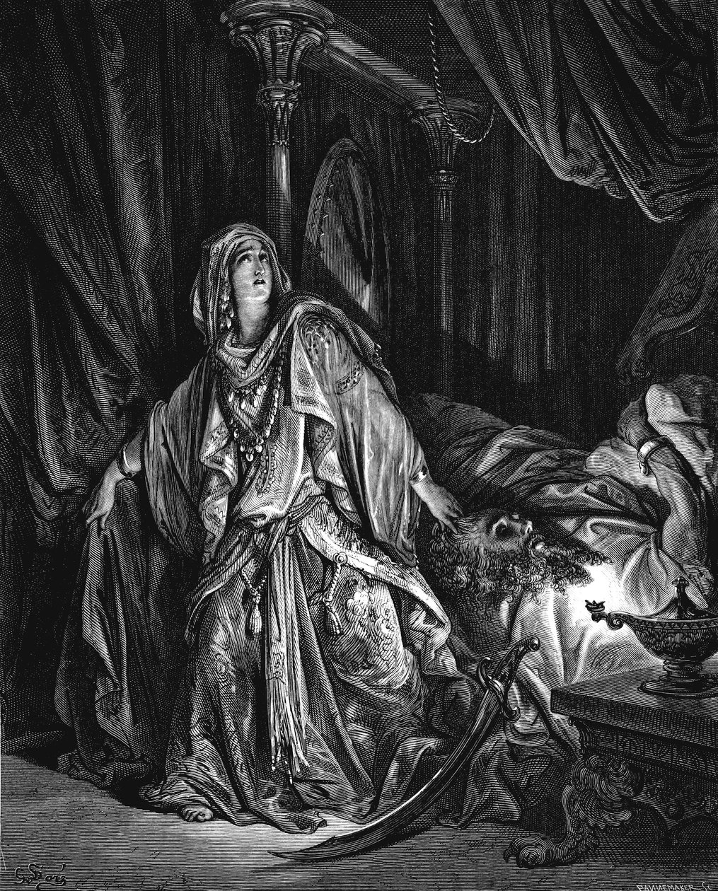 جوديث على وشك قطع رأس هولوفرنيس ، 1866 بواسطة غوستاف دور