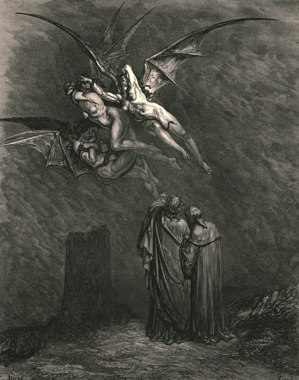 ضع علامة لكل واحد من Erynnire ، c1890. بواسطة غوستاف دور