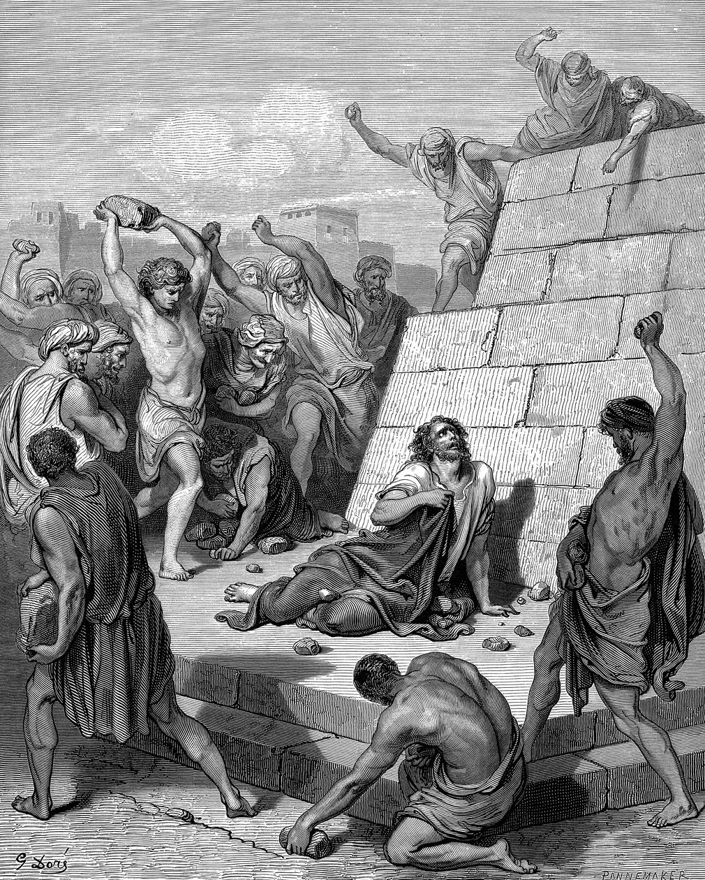 استشهاد القديس اسطفانوس عام 1866 بواسطة غوستاف دور