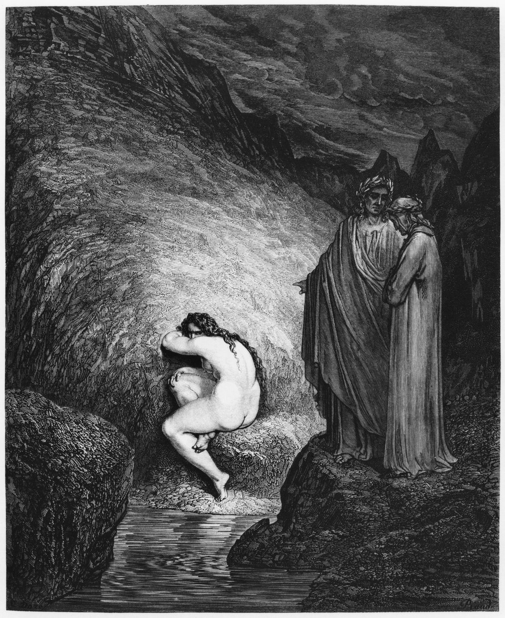 Myrrha ، رسم توضيحي من "الكوميديا الإلهية" (جحيم) لدانتي أليغييري (1265-1321) باريس ، تم نشره عام 1885 بواسطة غوستاف دور