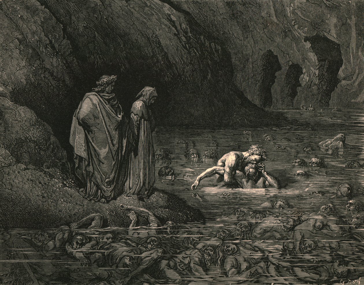 ليس أكثر غضبًا على معابد Menalippus Tydeus قضم ، c1890. بواسطة غوستاف دور