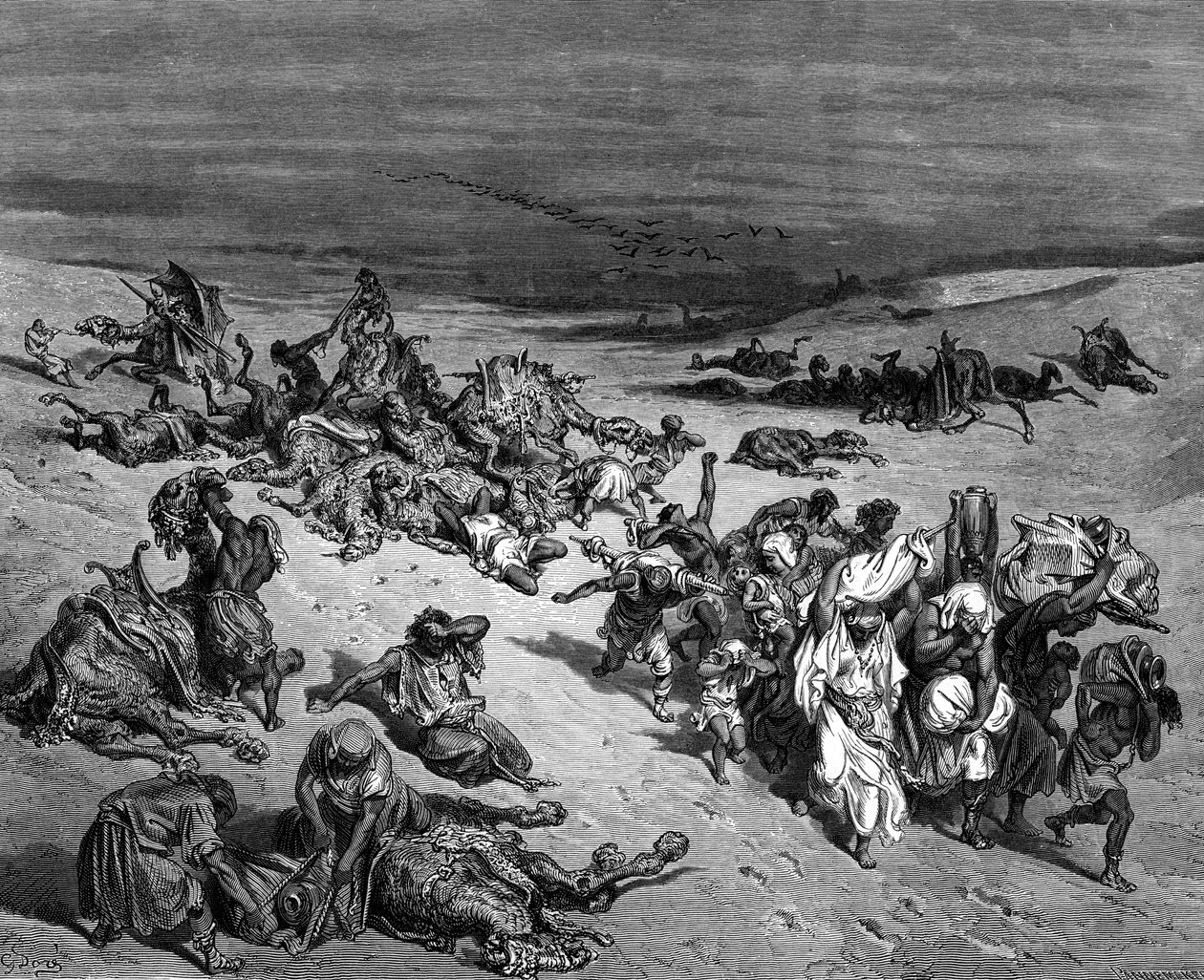 `` الوباء '' ، إحدى ضربات مصر السبع ، 1866 بواسطة غوستاف دور