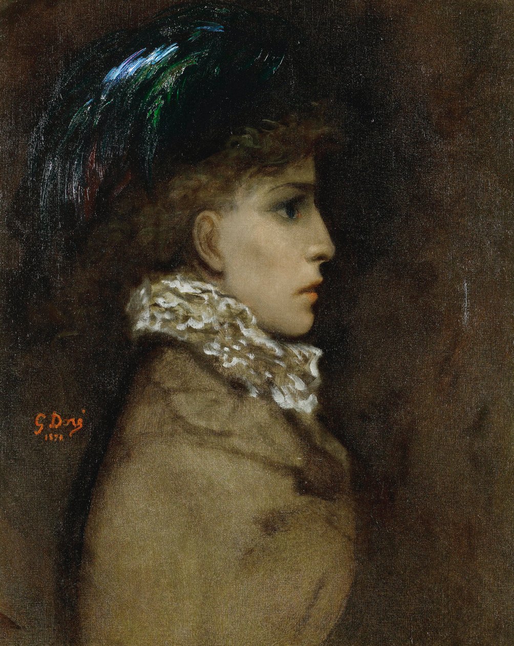 صورة للممثلة سارة برنهارد (1844-1923) لوحة لغوستاف دوري (1832-1883) بواسطة غوستاف دور