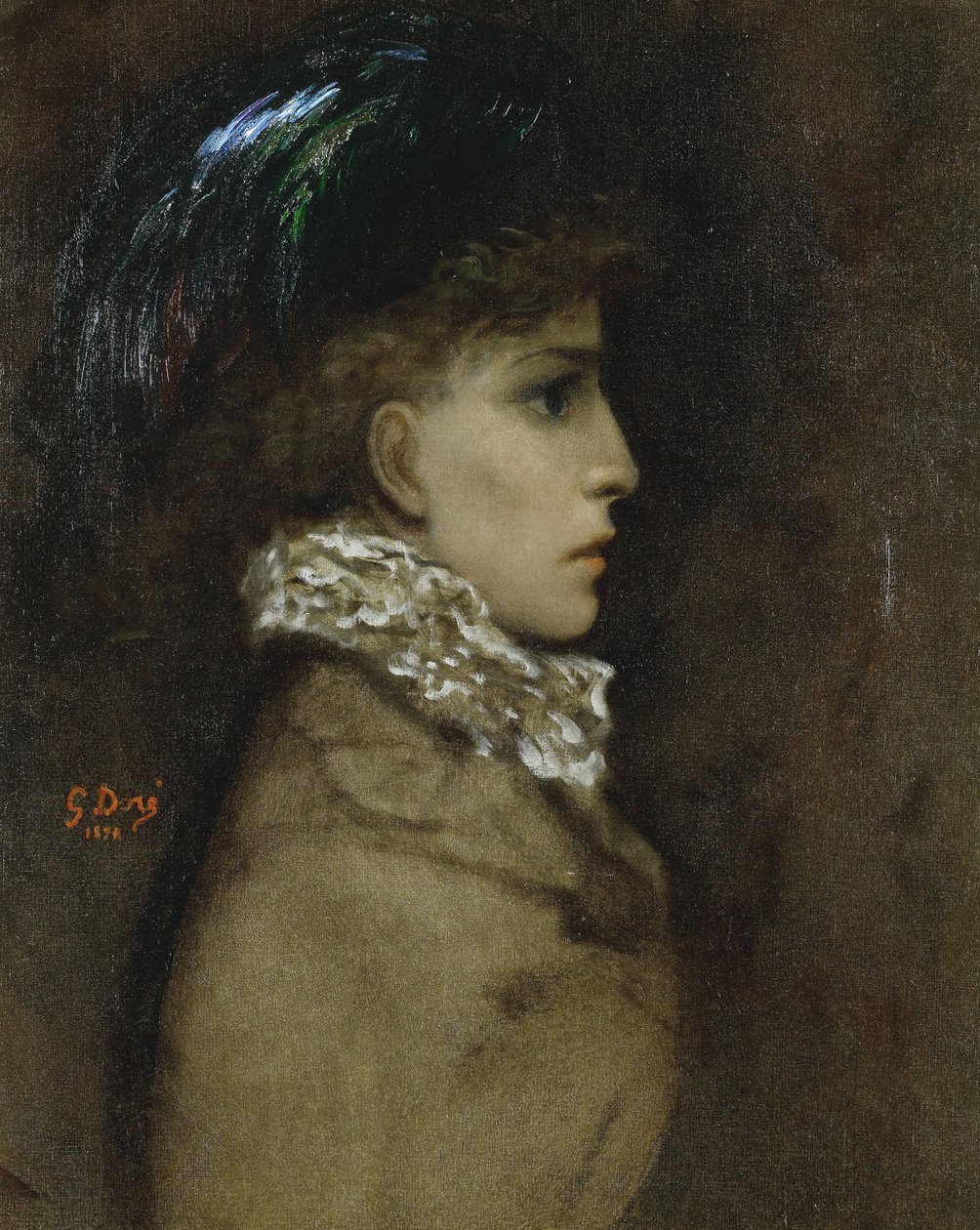 صورة الممثلة سارة برنهاردت 1844-1923 ، 1870 بواسطة غوستاف دور