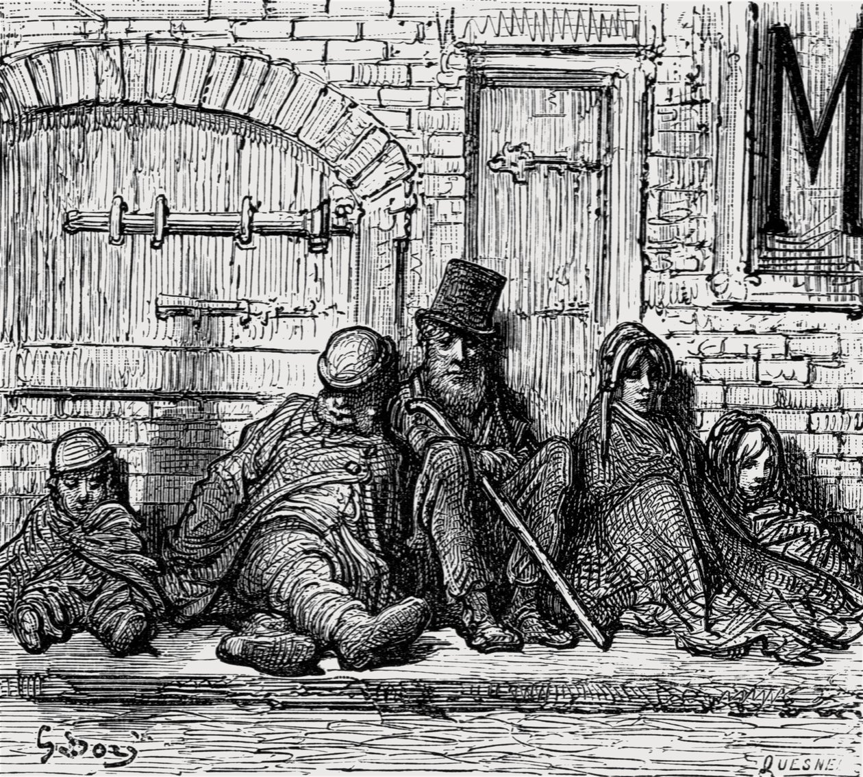 "بلا سقف!" ، 1872. بواسطة غوستاف دور