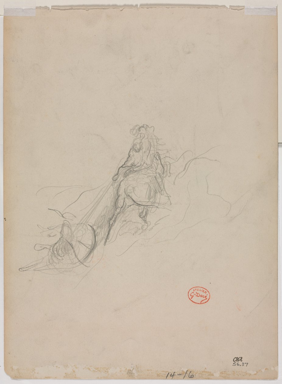 رسم تخطيطي لمشهد الصيد ، ج. 1868. بواسطة غوستاف دور