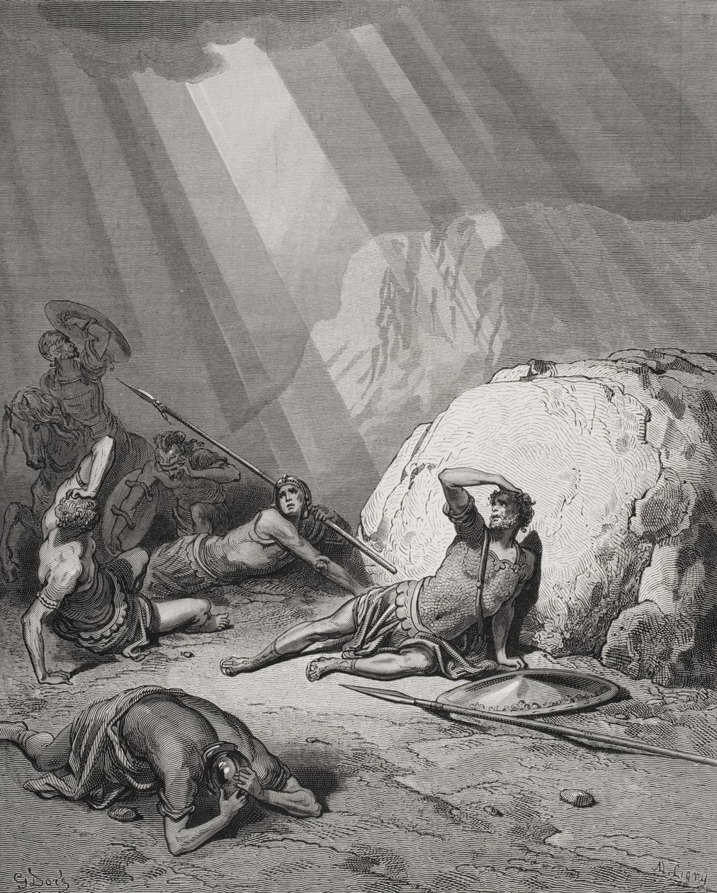 تحويل القديس بولس ، أعمال 9: 1-6 ، رسم توضيحي من "الكتاب المقدس" لدور ، منقوش بواسطة Ligny ، 1866 (نقش) بواسطة غوستاف دور