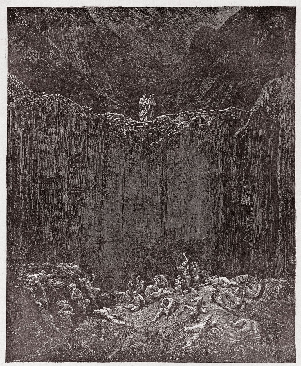 الكوميديا الإلهية (La Divina Commedia ، La Divine Comedie) ، جحيم ، كانتو 29: المزورون المعذبون في الوادي - بقلم دانتي أليغييري (1265-1321) - رسم غوستاف دوري (1832-1883) بواسطة غوستاف دور