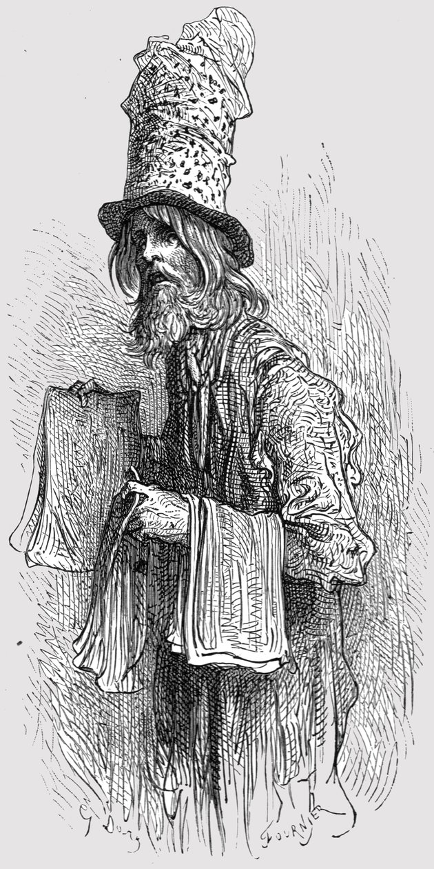 "The Fly Paper Merchant" ، ١٨٧٢. بواسطة غوستاف دور