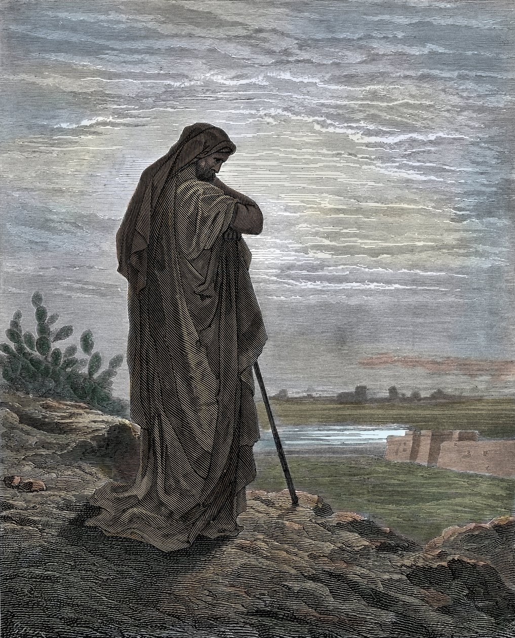 نقش النبي عاموس من "الكتاب المقدس" بقلم غوستاف دوري (1832-1883) بواسطة غوستاف دور