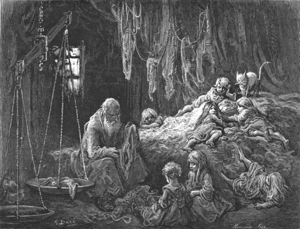 'The Rag Merchant's Home - Coulston Street، Whitechapel'، 1872. بواسطة غوستاف دور