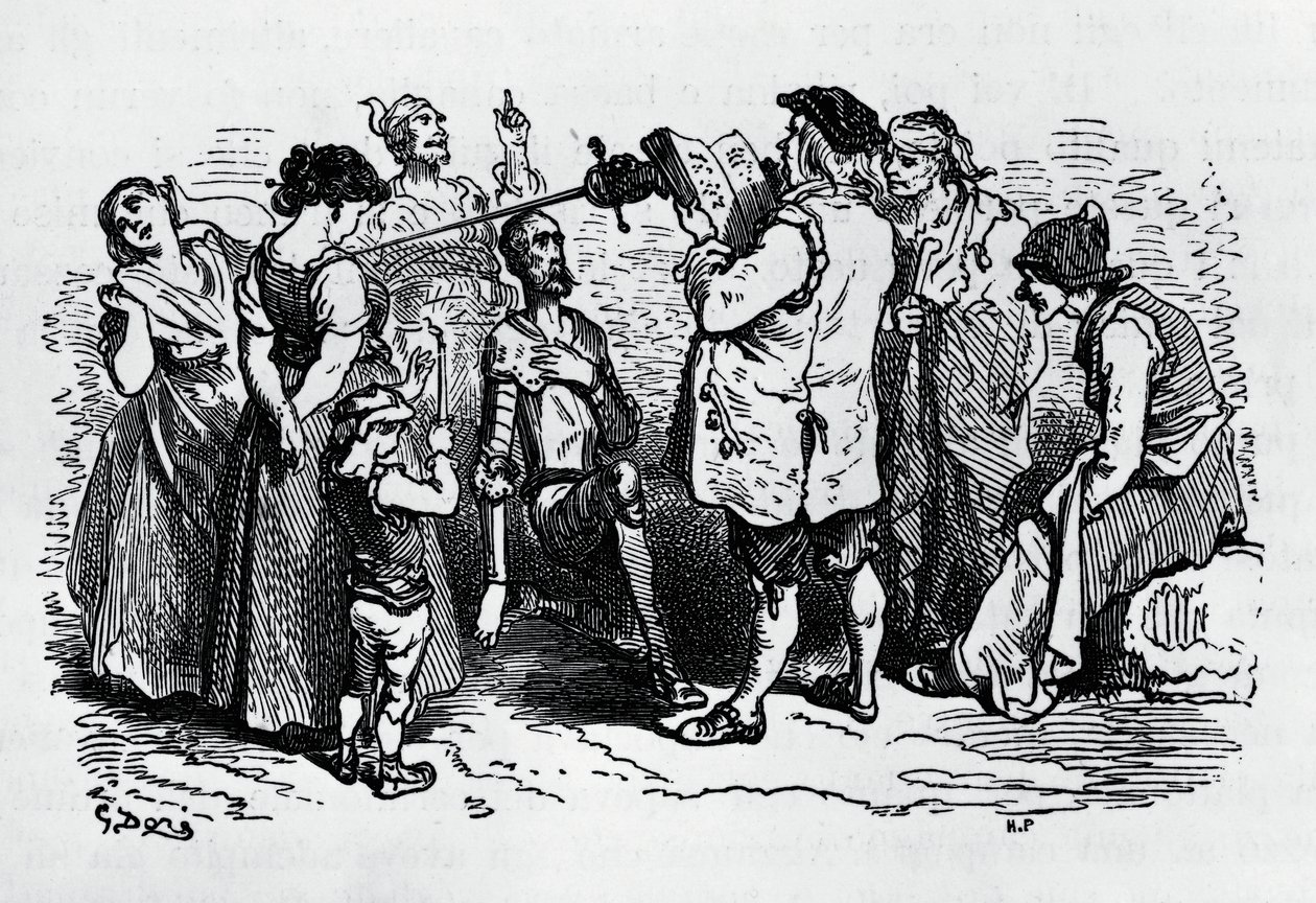تحريض دون كيشوت ، الذي رسمه غوستاف دوري (1832-1883) دون كيشوت بواسطة ميغيل دي سيرفانتس سافيدرا (1547-1616) بواسطة غوستاف دور