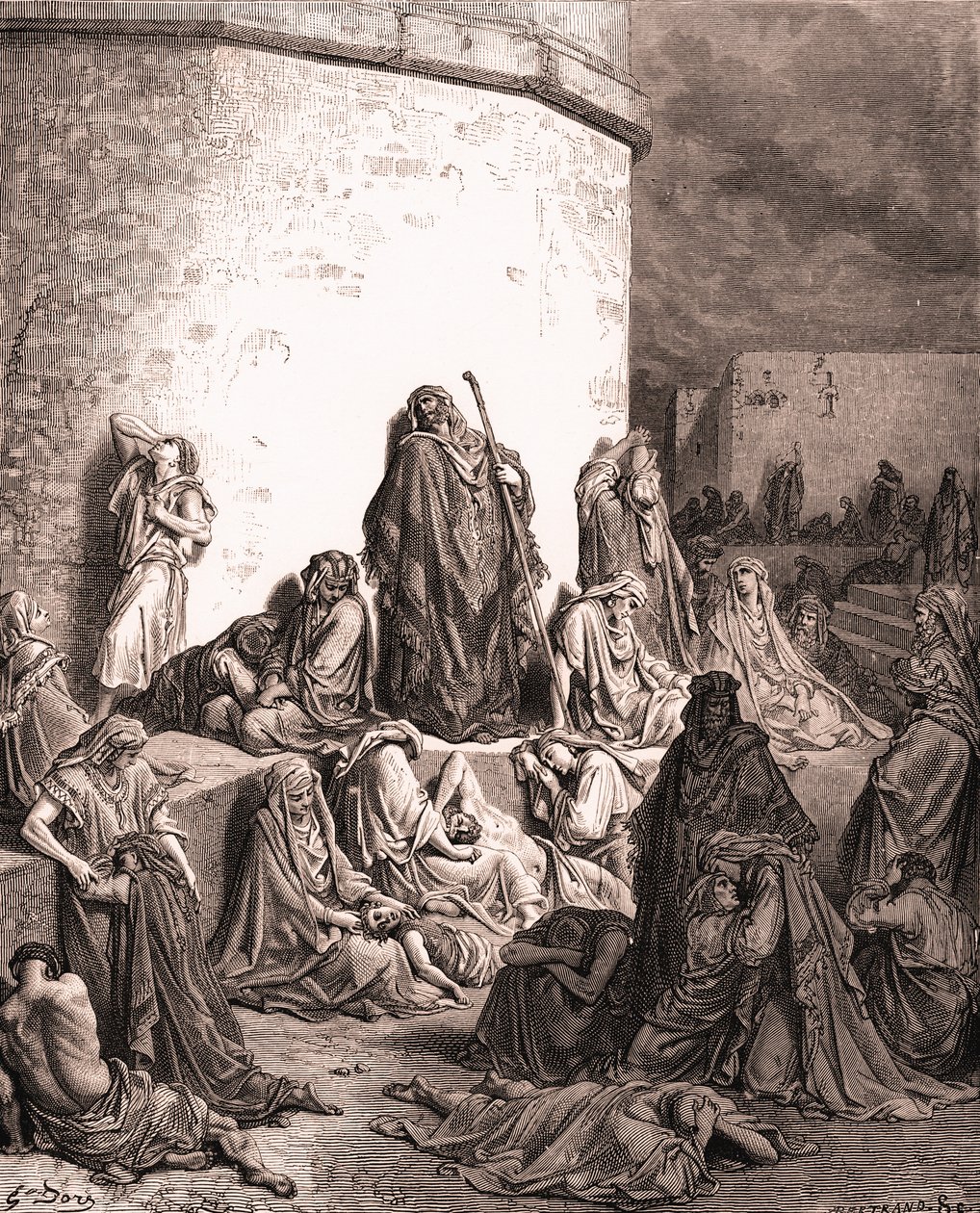 الشعب حزنًا على القدس ، بقلم غوستاف دوريه. - الكتاب المقدس بواسطة غوستاف دور