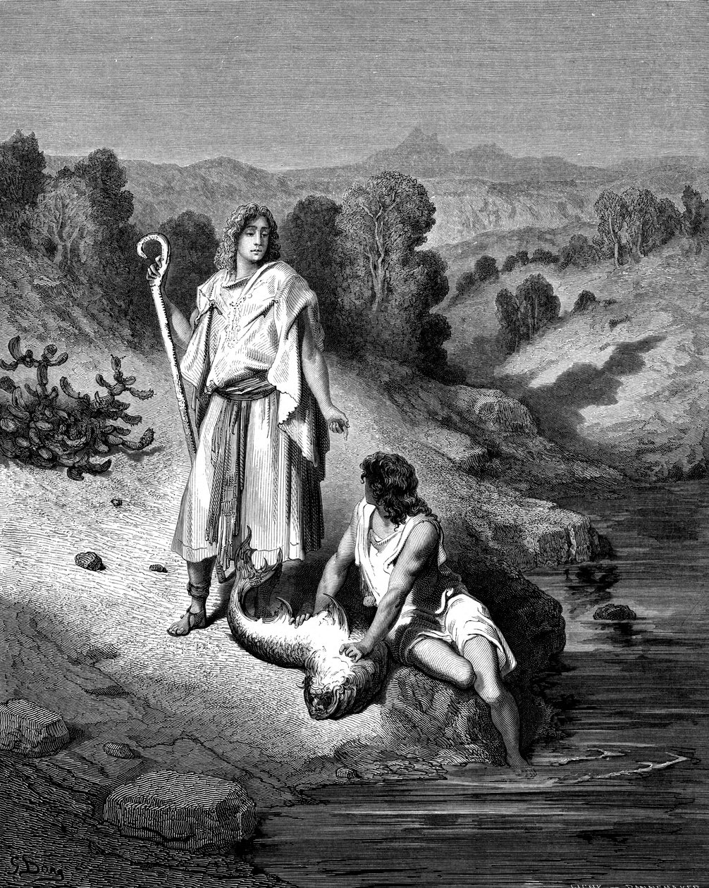 توبياس مع رئيس الملائكة رافائيل ، 1865-1866 بواسطة غوستاف دور