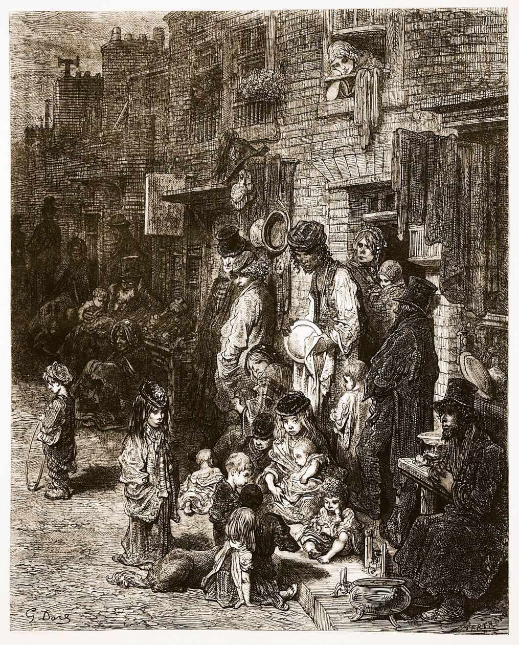 شارع وينتورث - وايت تشابل ، من "لندن ، حج" ، بقلم ويليام بلانشارد جيرولد (1826-1884) ونقش أ. بيرتراند ، حانة. 1872 (نقش) بواسطة غوستاف دور