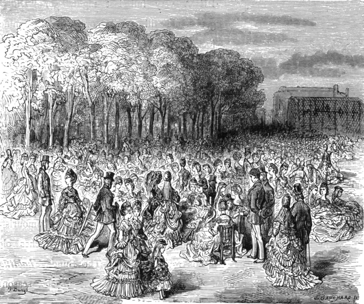 "حدائق الحيوان - الأحد بروميناد" ، 1872. بواسطة غوستاف دور
