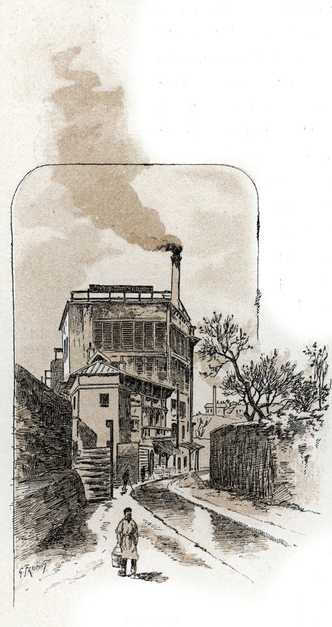 منظر لنهر بيفري في باريس رسم لجوستاف فرايبونت (1849-1923) من سان جوير بواسطة غوستاف فرايبونت