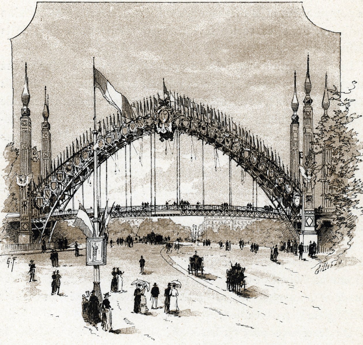 منظر لجسر المشاة في Pont de l