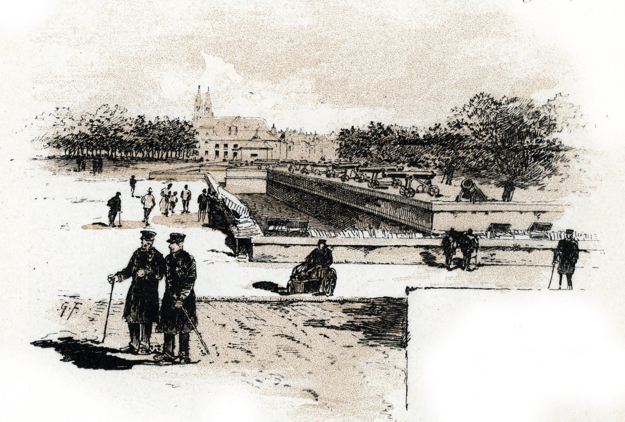 منظر لمستشفى قدامى المحاربين في فندق des Invalides ، باريس رسم غوستاف فرايبونت (1849-1923) من سان جورس بواسطة غوستاف فرايبونت