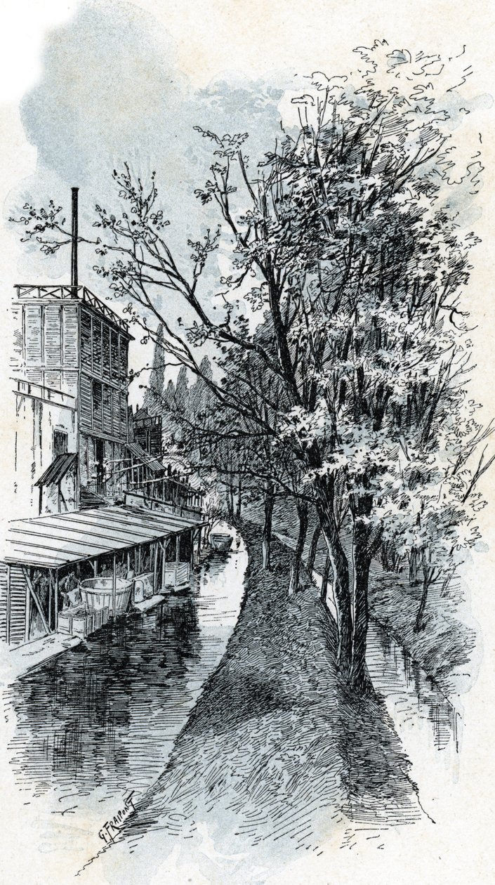منظر لنهري Bievre من شارع Boulevard d