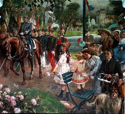 ماضي مارس إلى المعرض في روبيكس ، 1907 (جدارية) بواسطة غوستاف غراو