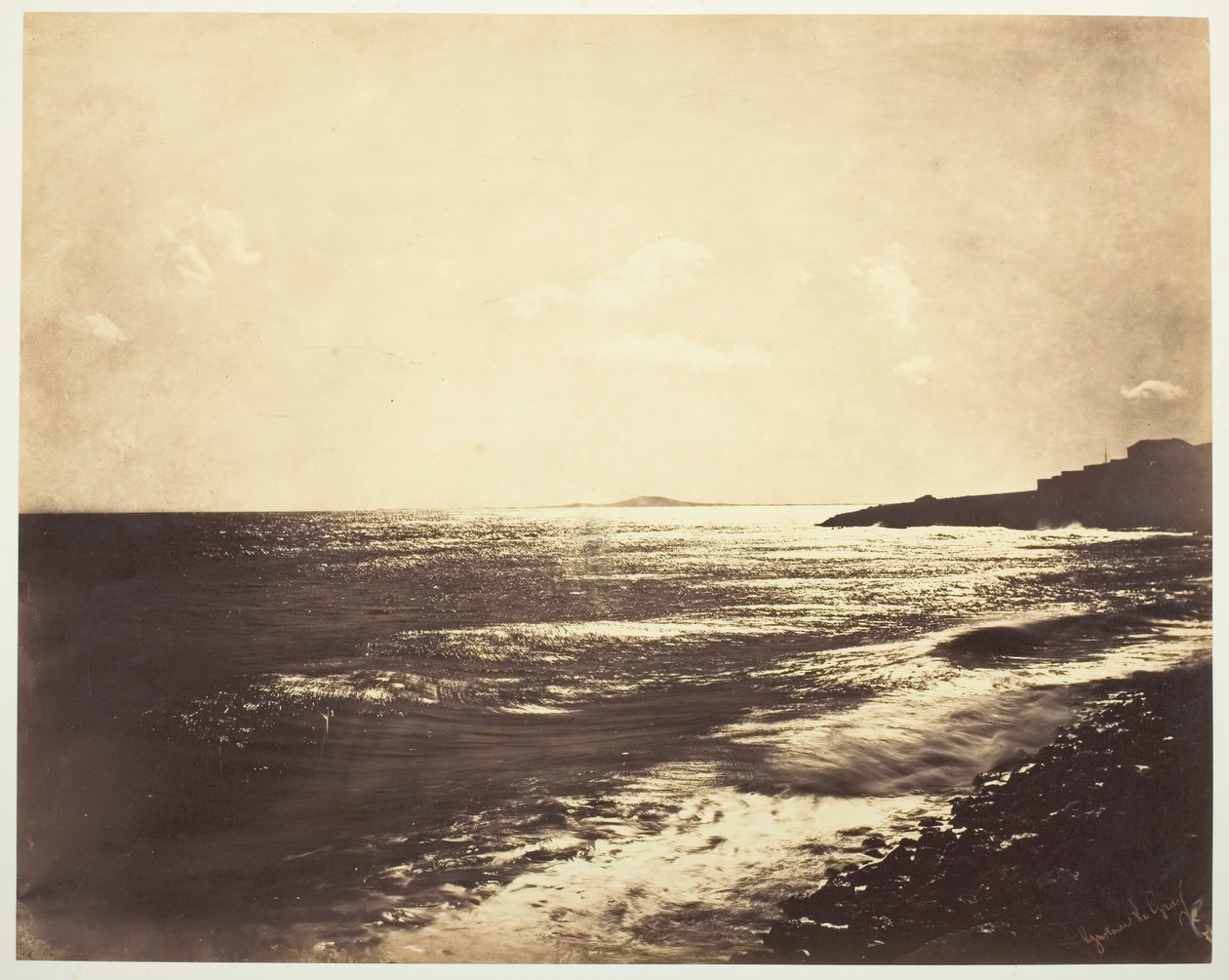 البحر الأبيض المتوسط مع جبل أجده ، 1857. بواسطة غوستاف ليجراي