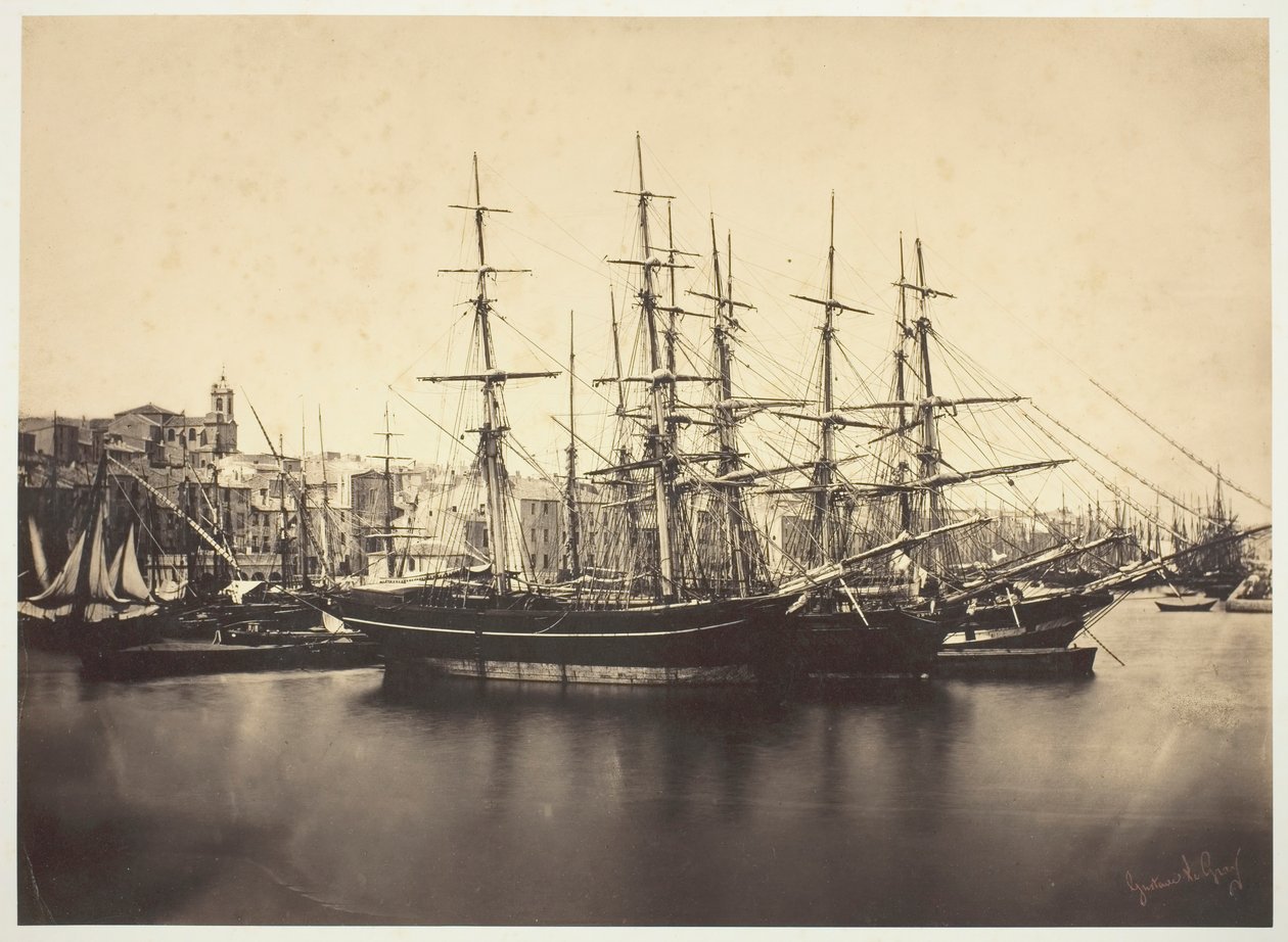 سفن في ميناء سيت ، 1857. بواسطة غوستاف ليجراي