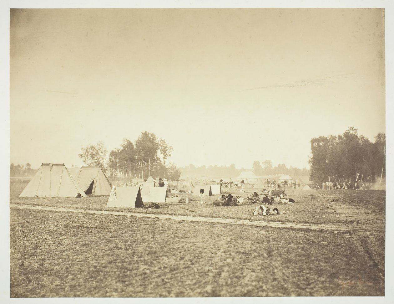 الخيام والعتاد العسكري ، كامب دي شالون ، 1857. بواسطة غوستاف ليجراي