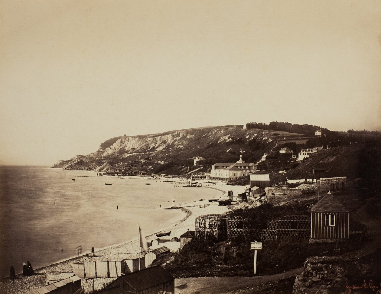 الشاطئ في Sainte-Adresse مع حمامات Dumont بواسطة غوستاف ليجراي