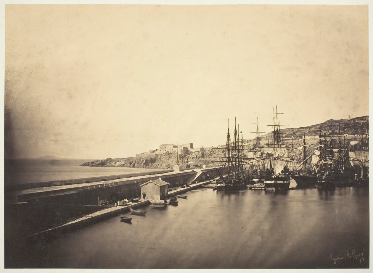 رصيف الميناء في سيت ، 1857. بواسطة غوستاف ليجراي