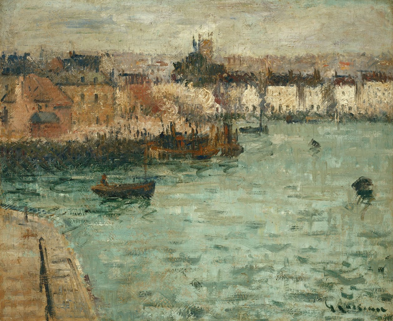 أمام ميناء دييب ؛ قبل Porte de Dieppe ، 1918-1920 بواسطة جوستاف لويسو