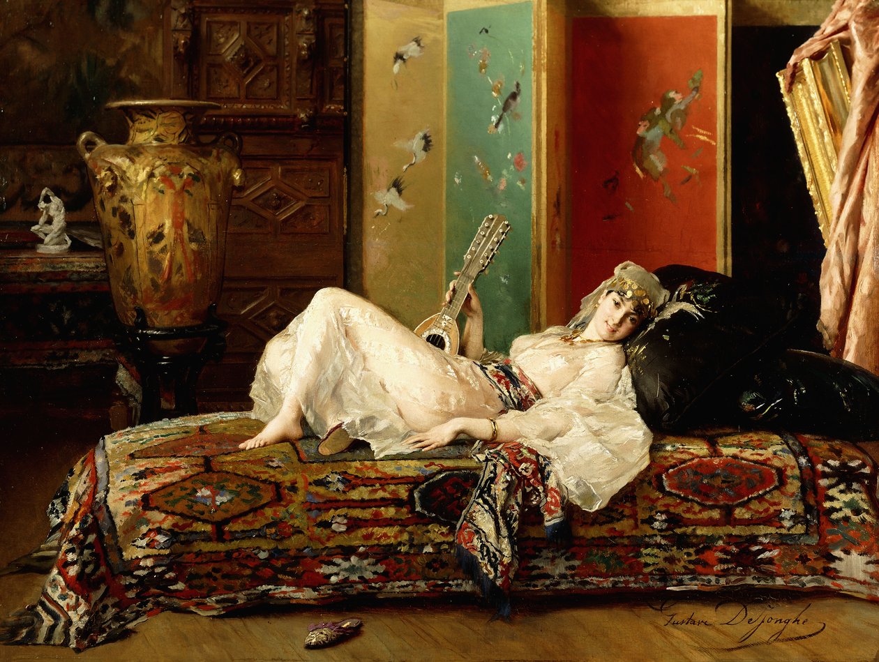 Odalisque مستلق ، بواسطة غوستاف ليونارد دي جونغ