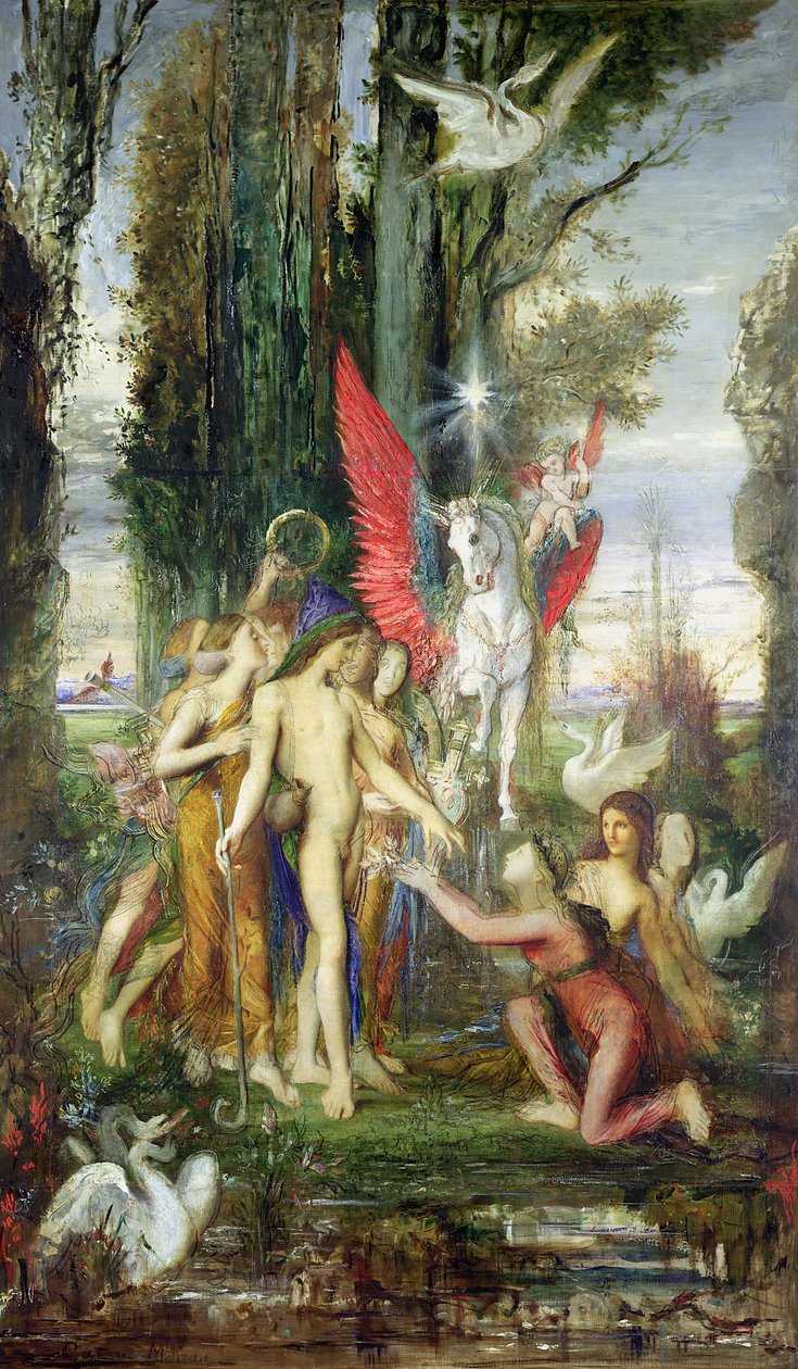 Hesiod (c.700 قبل الميلاد) ومتحف بواسطة غوستاف مورو