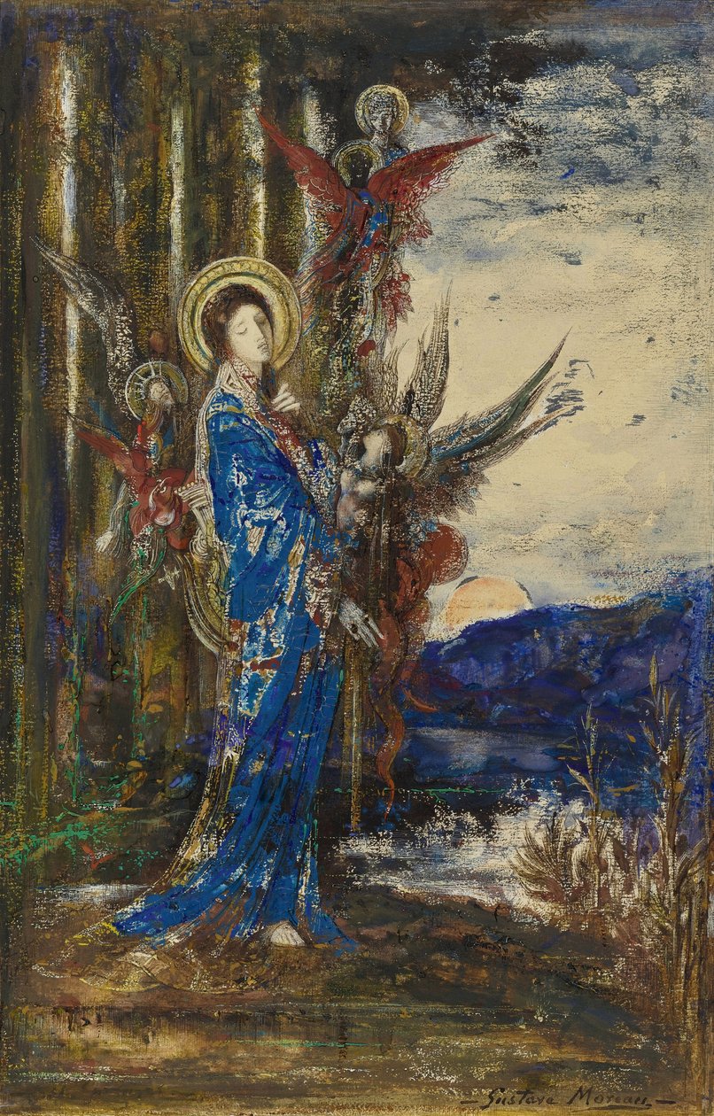 "البراهين" "Watercolor" بواسطة Gustave Moreau (1826-1898) مجموعة خاصة بواسطة غوستاف مورو
