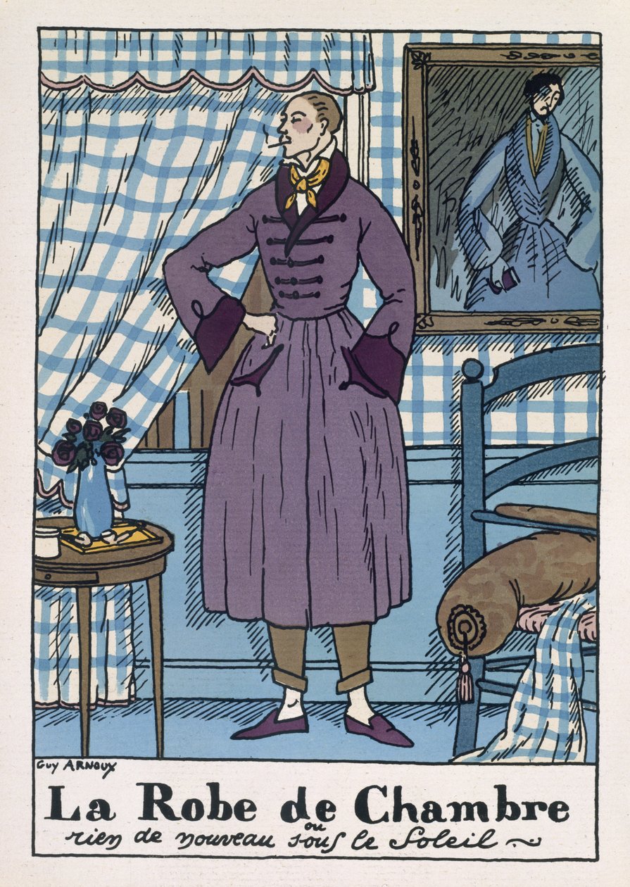 ثوب رجالي ، رسم توضيحي من مجلة "Monsieur" ، حانة. مارس 1921 (طباعة Pochoir) بواسطة جاي أرنو