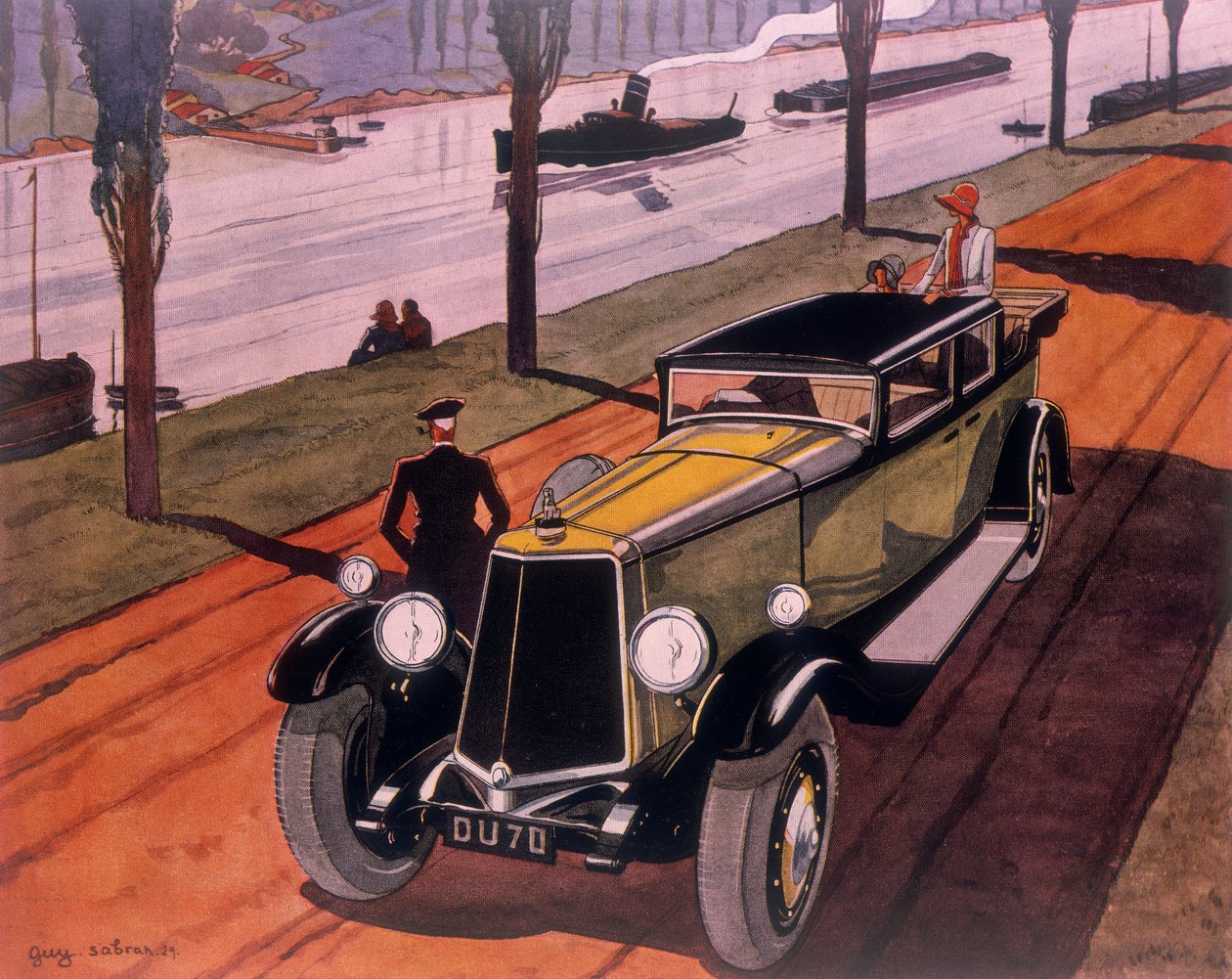 إعلان ملصق سيارات Armstrong Siddeley ، 1930 بواسطة جاي صبران