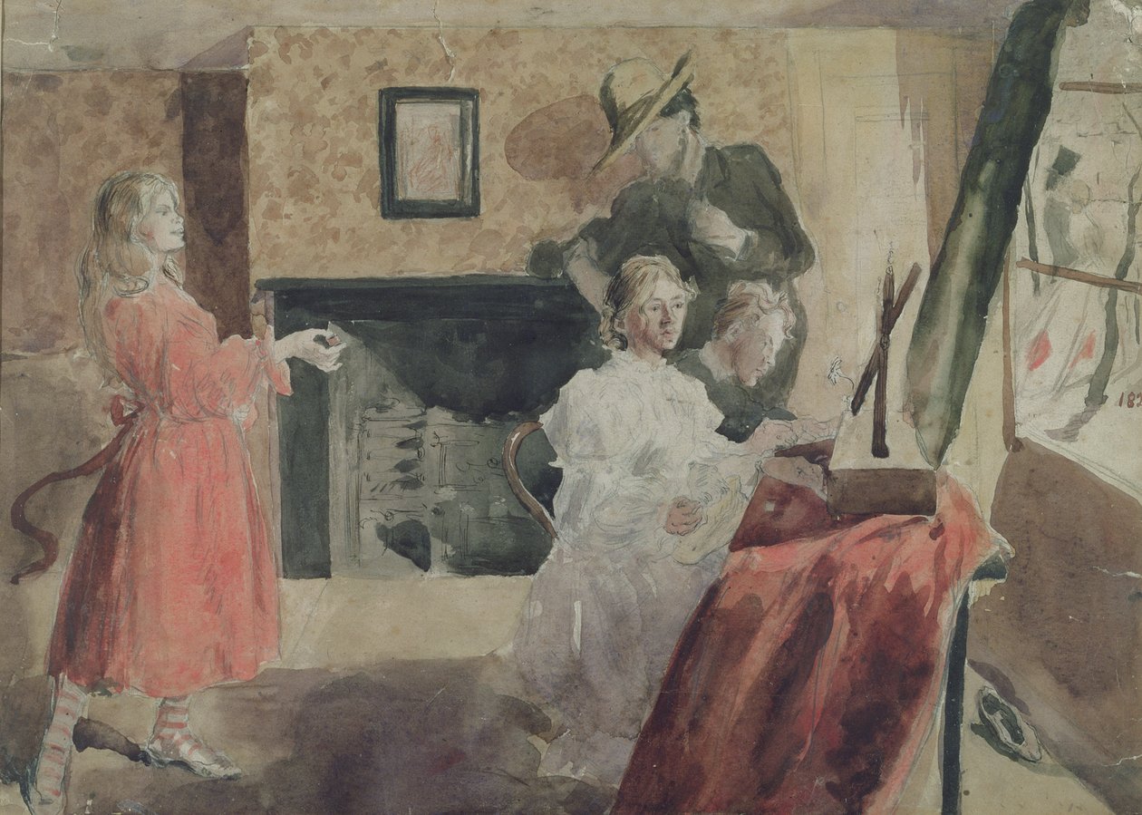 Portrait Group ، 1897-98 (قلم رصاص ، قلم مع مرحاض على ورق) بواسطة جوين جون