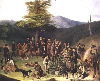 حفلة إطلاق النار في تلال Gerecse ، 1859 بواسطة Gyorgyi Giergl Alajos