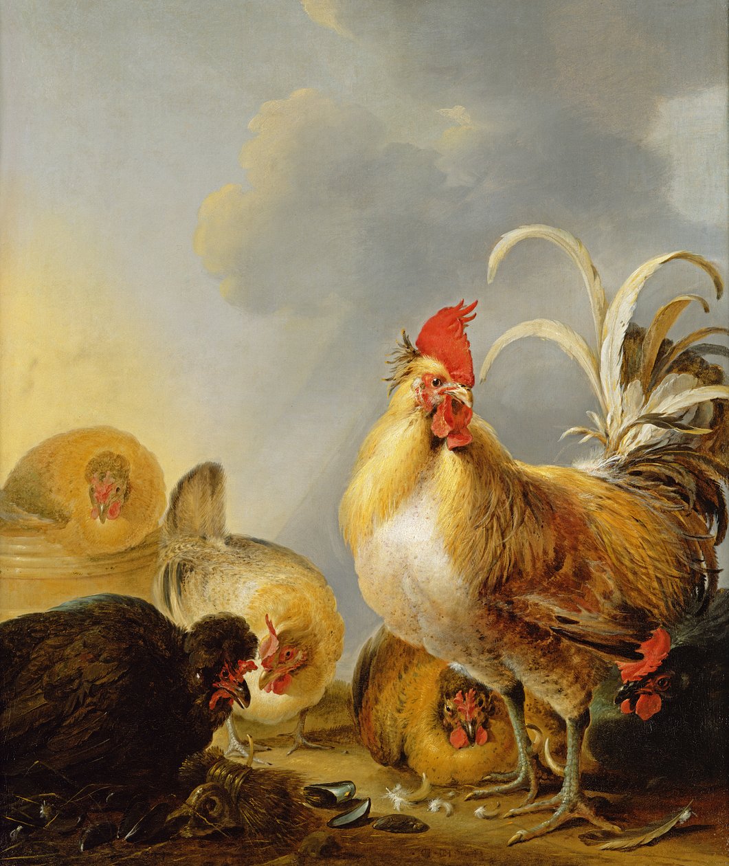 مجموعة من مزارع فارم 1643 بواسطة Gysbert Hondecoeter