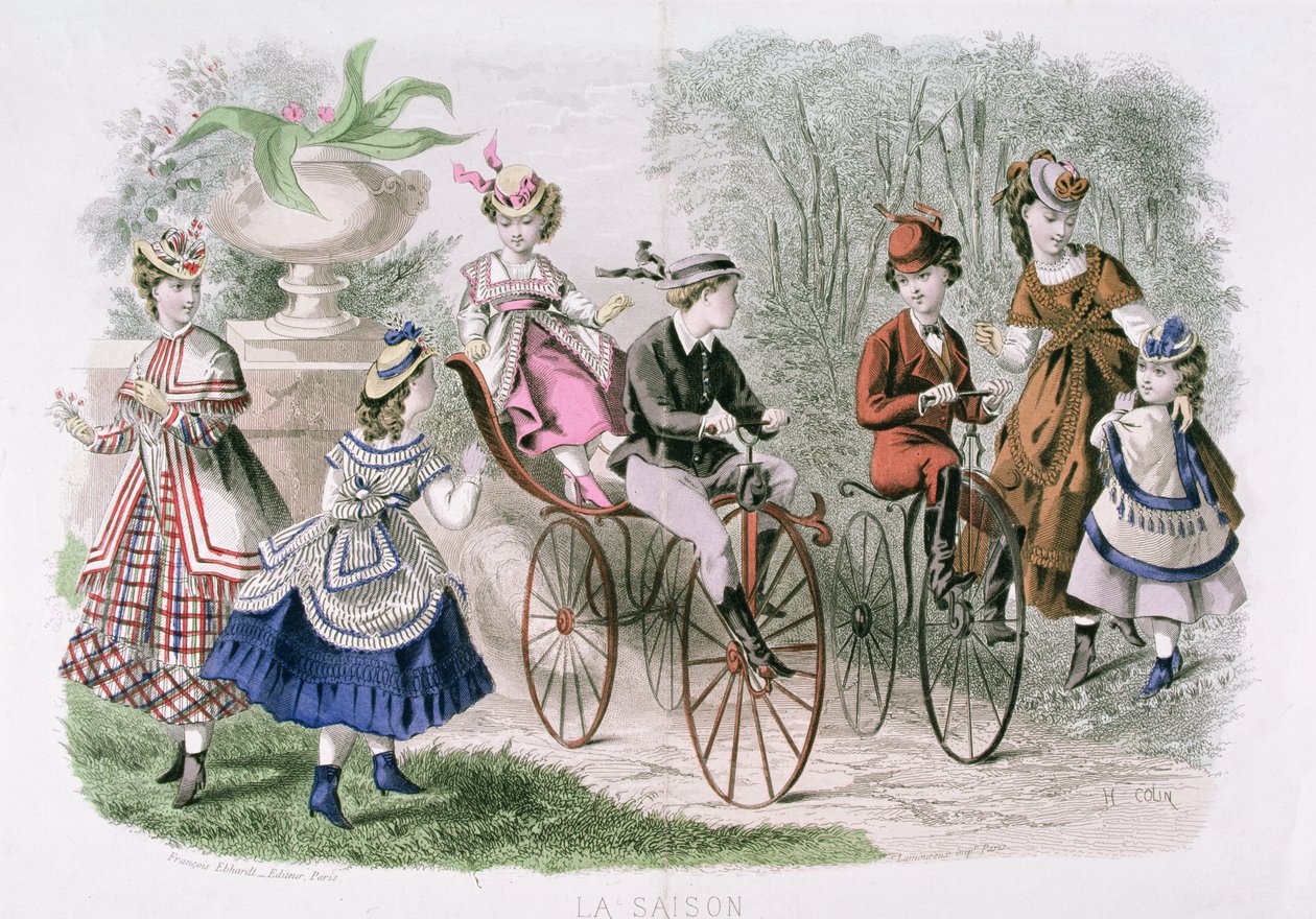 أطفال في الحديقة ، من "La Saison، Journal Illustre des Dames" ، مايو 1869 بواسطة كولين