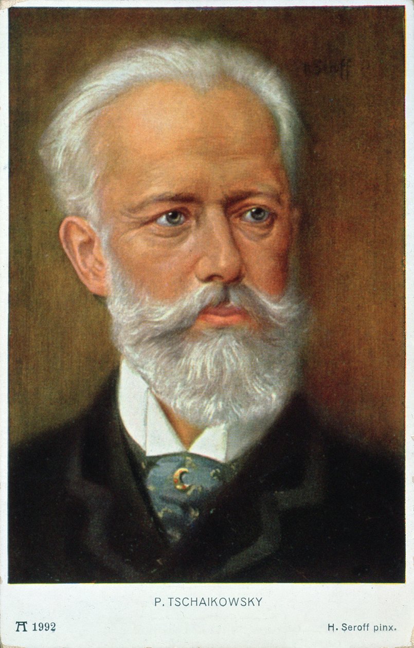 البطاقة البريدية لبيوتر إيليتش تشايكوفسكي (1840-1893) بواسطة H. Serov