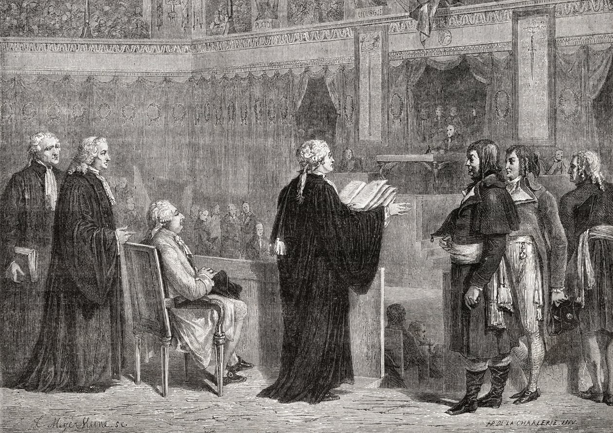 الملك لويس السادس عشر (1754-93) قبل الاتفاقية ، 26 سبتمبر 1792 بواسطة H. de la Charlerie