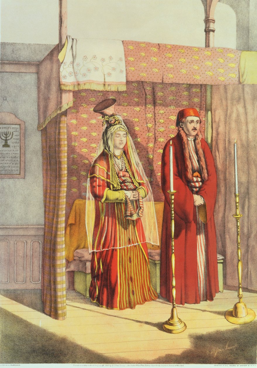 زواج يهودي ، نقشه تشارلز بارسونز ، 1862 بواسطة HJ van Lennep