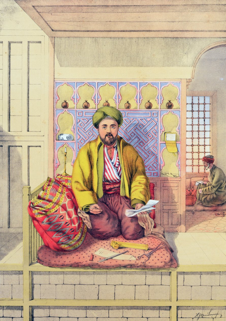 كاتب تركي ، نقشه تشارلز بارسونز ، 1862 بواسطة HJ van Lennep